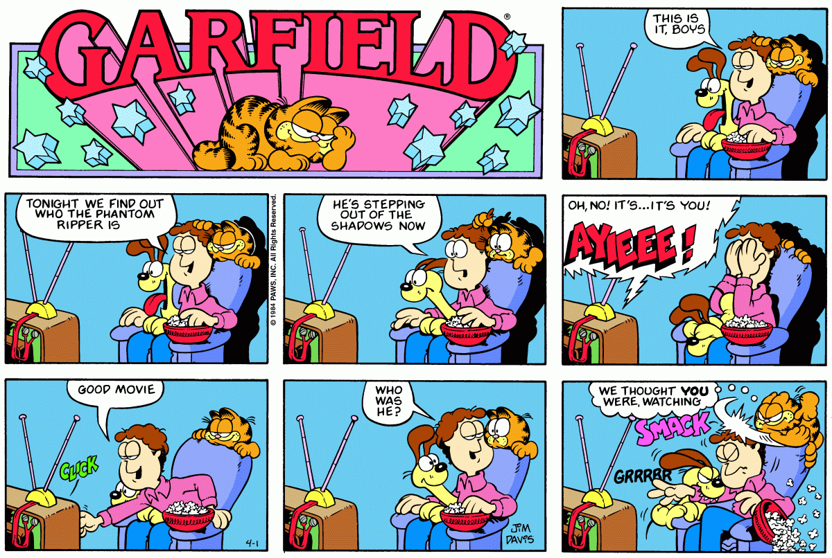 Garfield, April 1, 1984