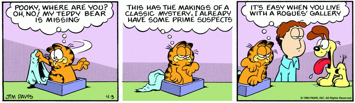 Garfield, April 3, 1984