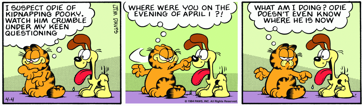 Garfield, April 4, 1984