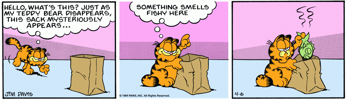 Garfield, April 6, 1984