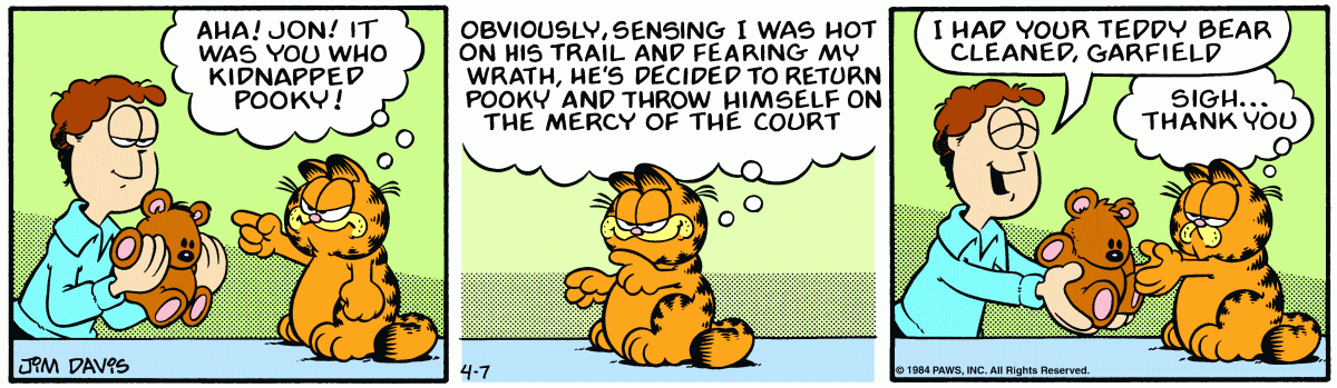 Garfield, April 7, 1984