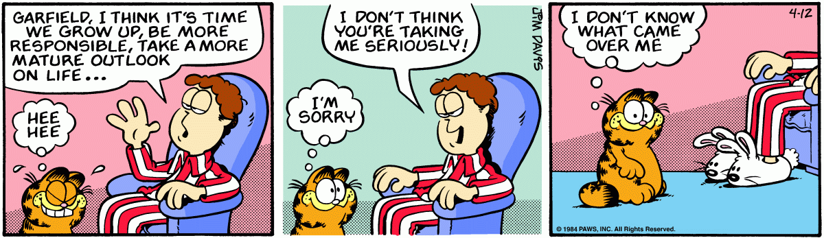 Garfield, April 12, 1984