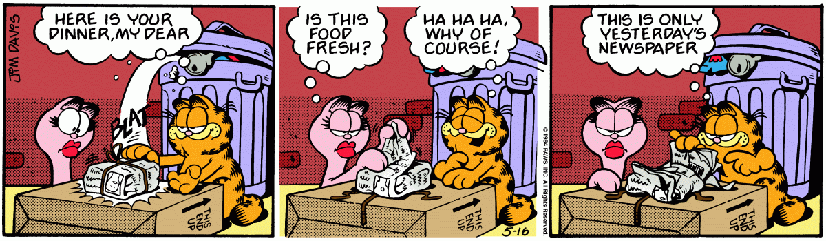 Garfield, May 16, 1984