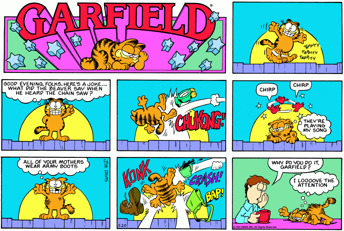 Garfield, May 20, 1984