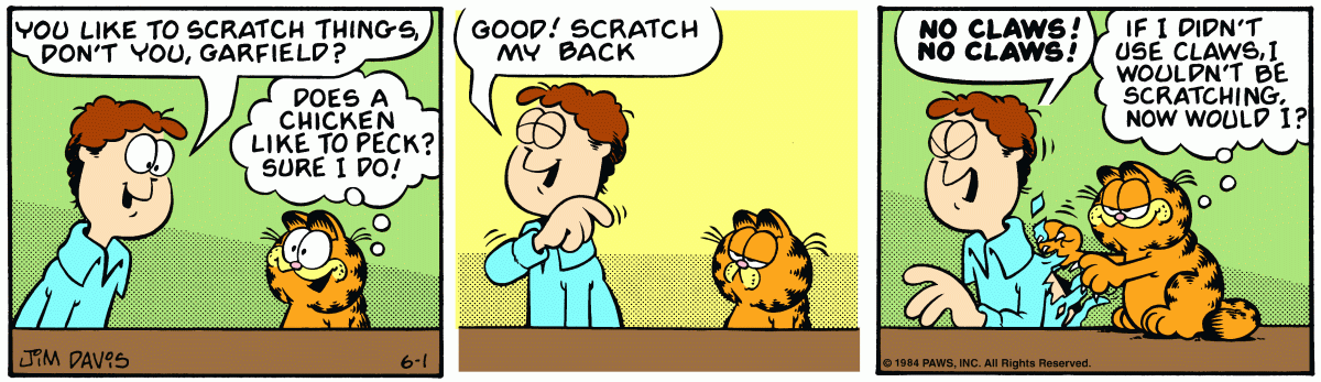 Garfield, June 1, 1984