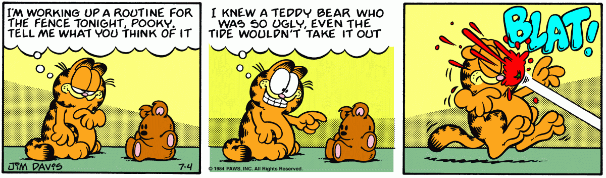 Garfield, July 4, 1984