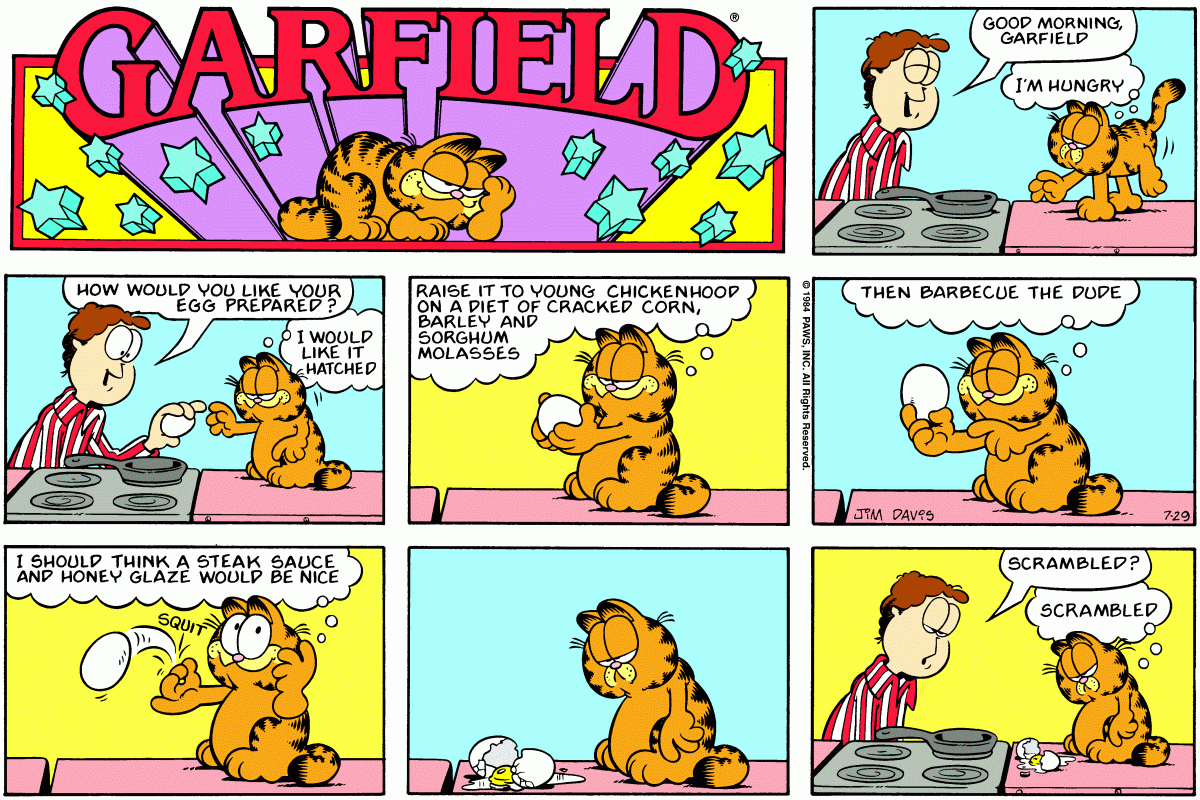 Garfield, July 29, 1984