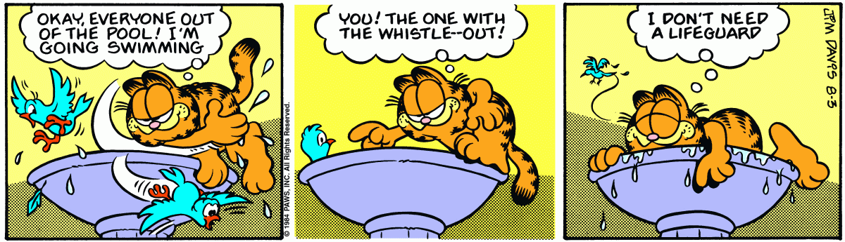 Garfield, August 3, 1984