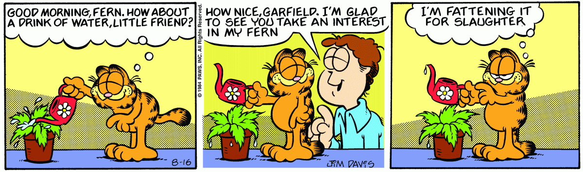 Garfield, August 16, 1984