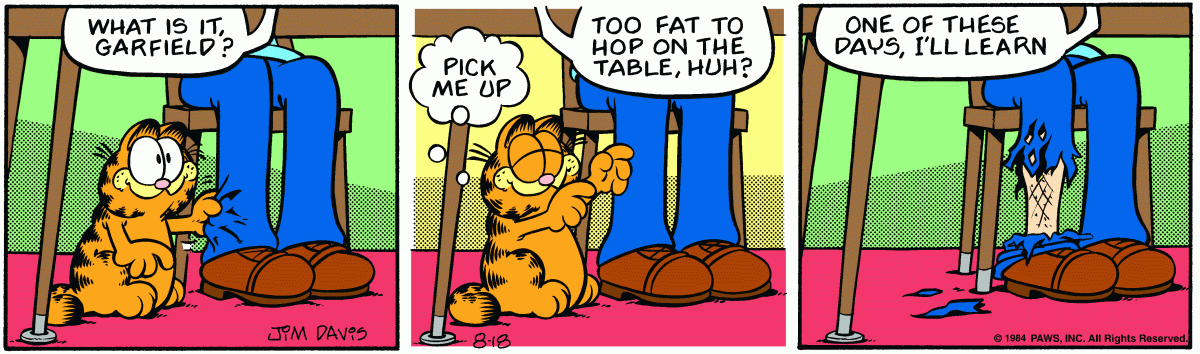 Garfield, August 18, 1984