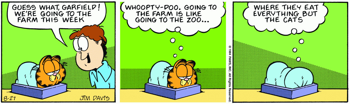 Garfield, August 27, 1984