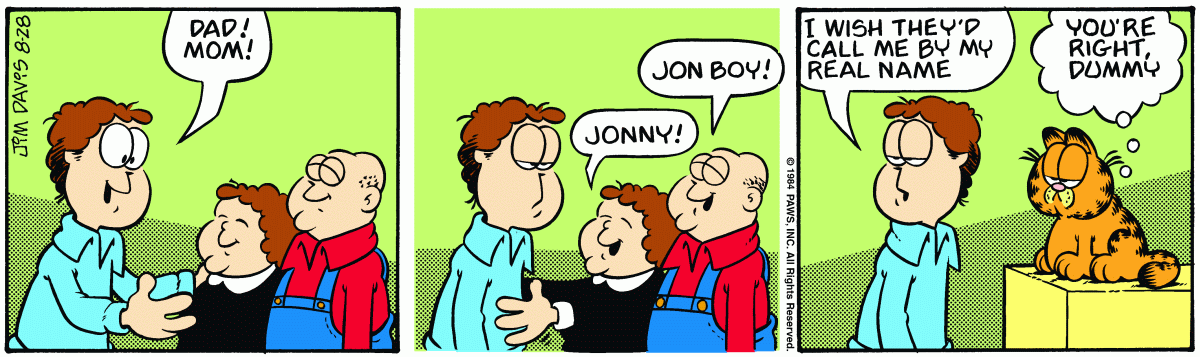 Garfield, August 28, 1984