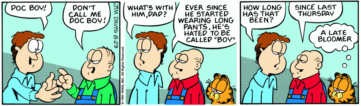 Garfield, August 29, 1984