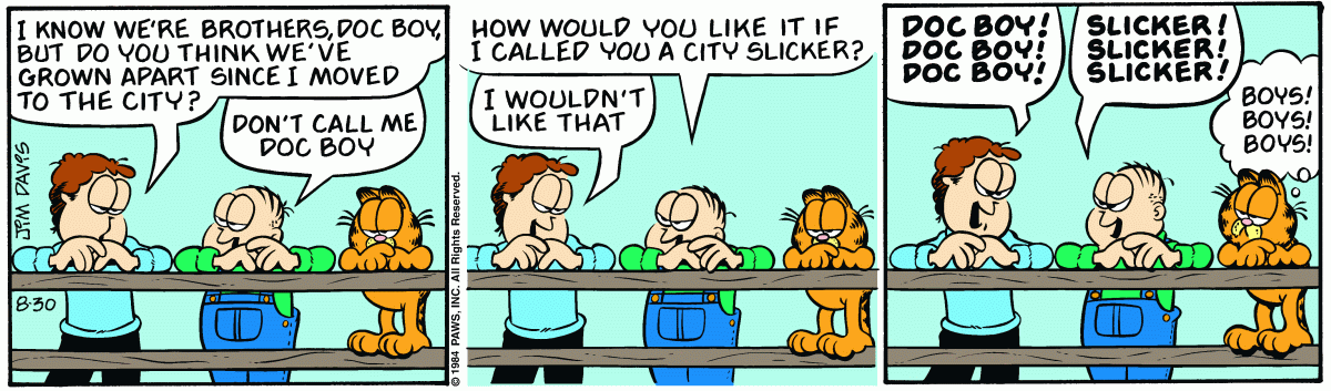 Garfield, August 30, 1984