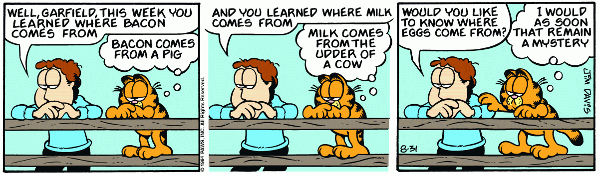 Garfield, August 31, 1984