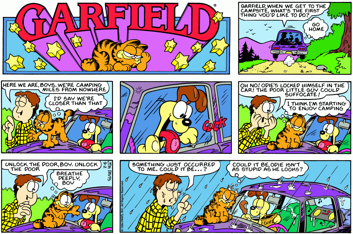 Garfield, September 2, 1984