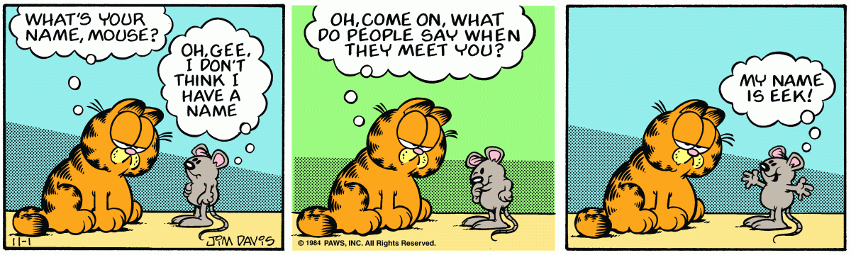 Garfield, November 1, 1984