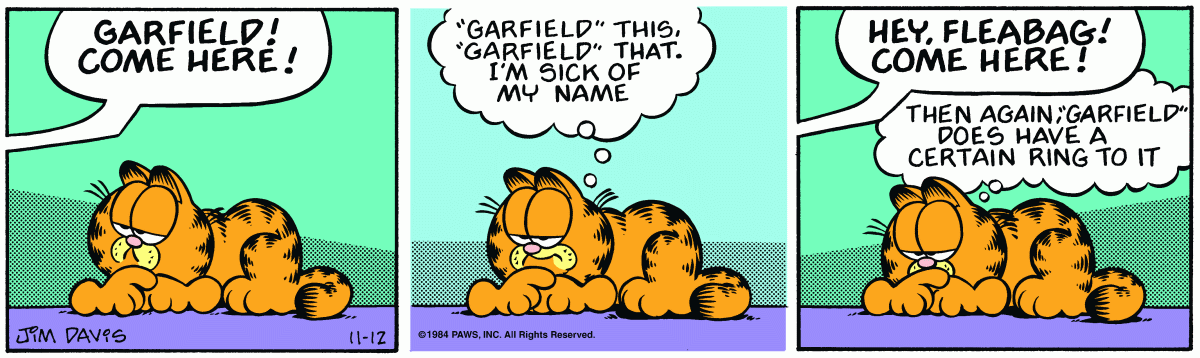 Garfield, November 12, 1984
