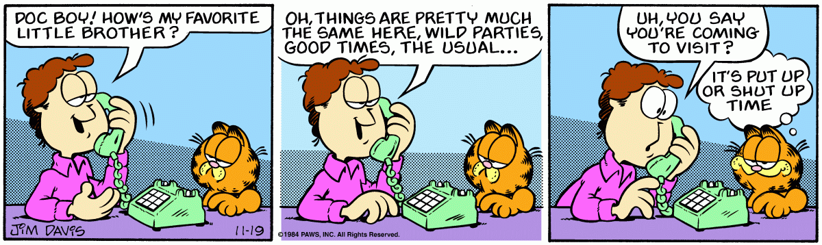 Garfield, November 19, 1984