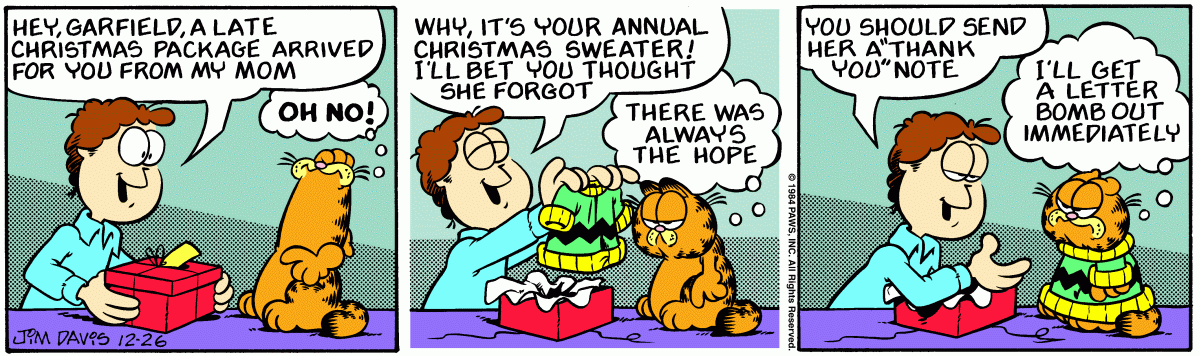Garfield, December 26, 1984