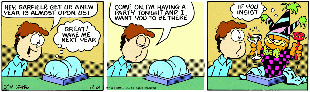 Garfield, December 31, 1984