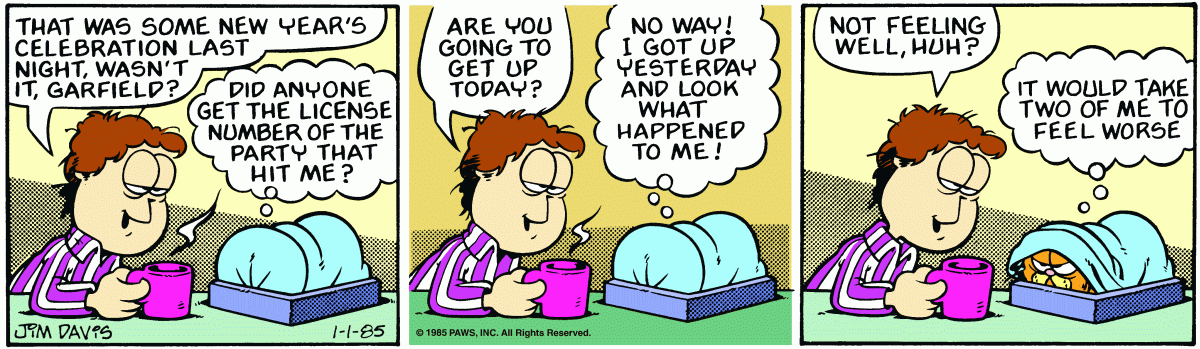 Garfield, January 1, 1985