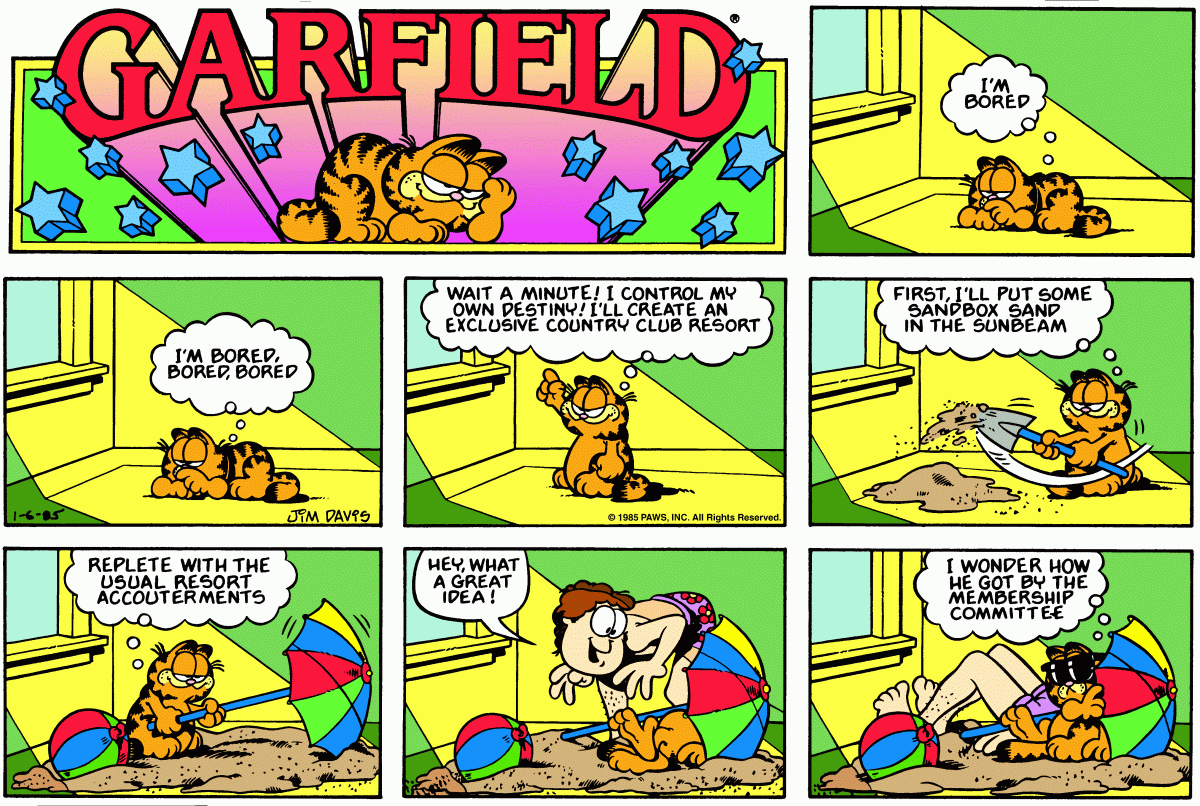 Garfield, January 6, 1985