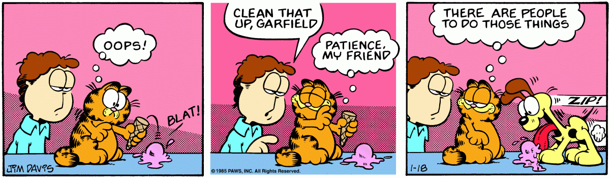 Garfield, January 18, 1985