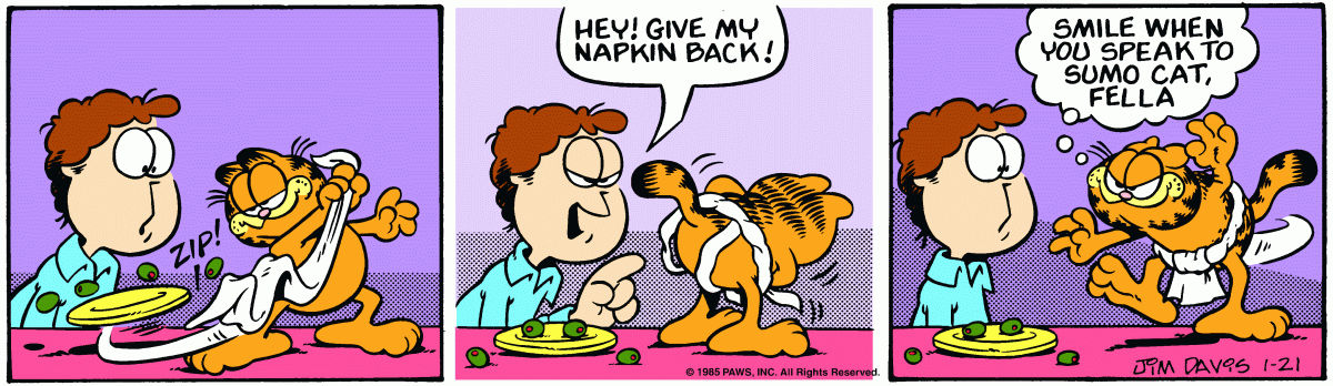 Garfield, January 21, 1985