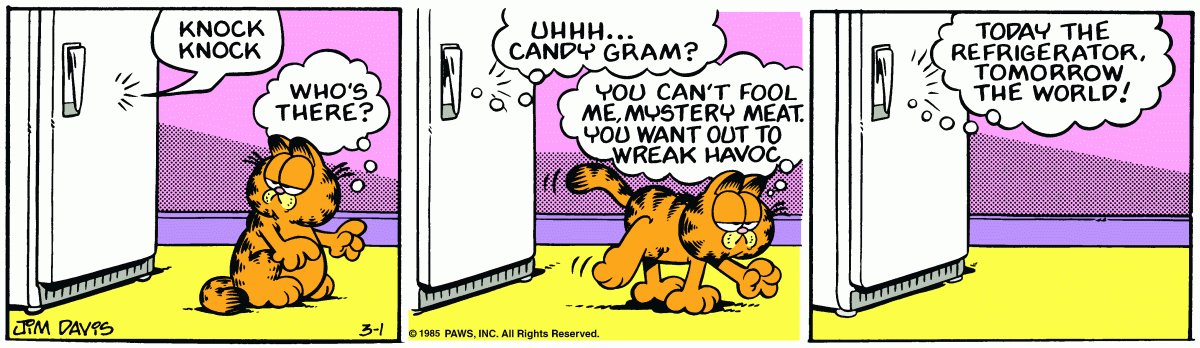 Garfield, March 1, 1985