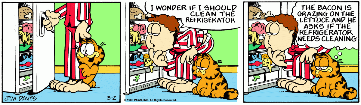 Garfield comic strip for Saturday, March 2, 1985