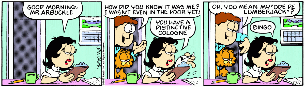 Garfield, March 5, 1985
