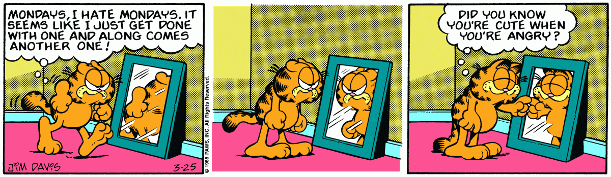Garfield comic strip for Monday, March 25, 1985