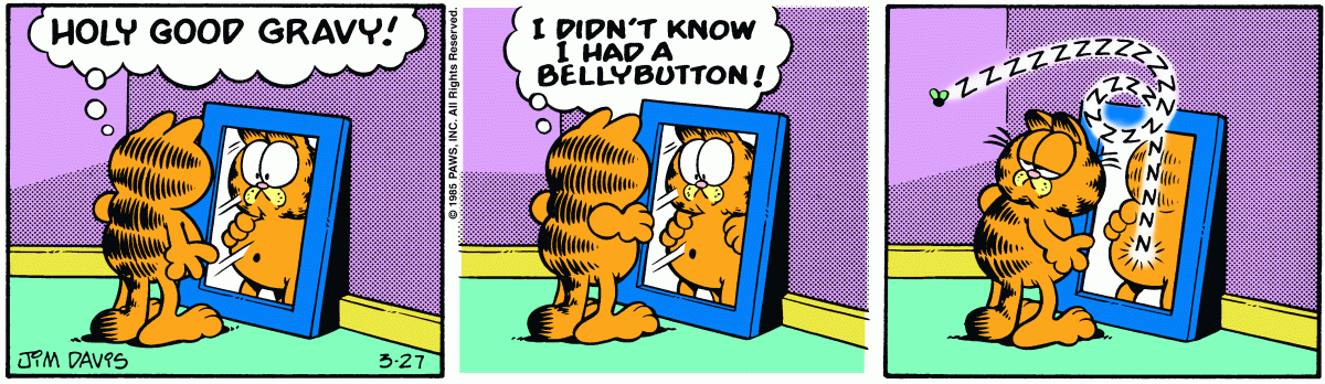 Garfield comic strip for Wednesday, March 27, 1985