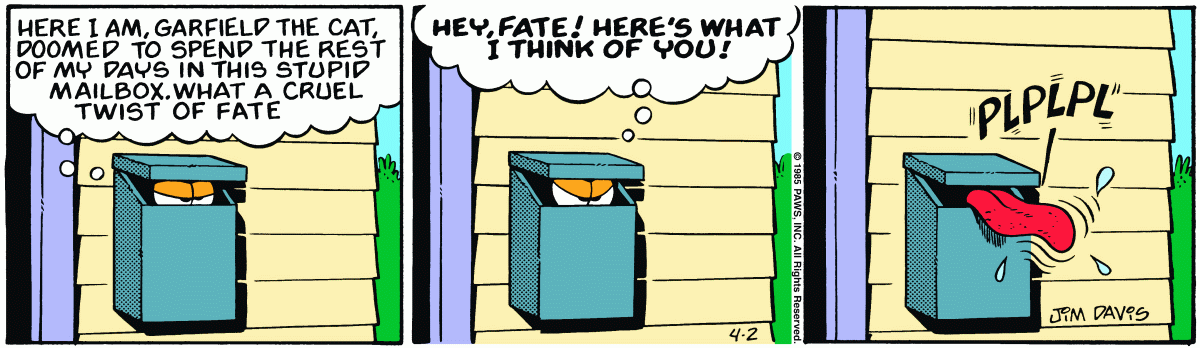 Garfield, April 2, 1985