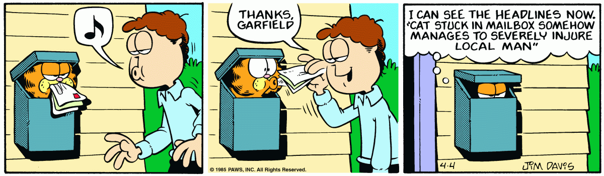 Garfield, April 4, 1985