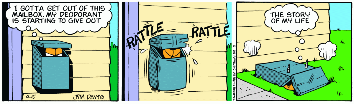 Garfield, April 5, 1985