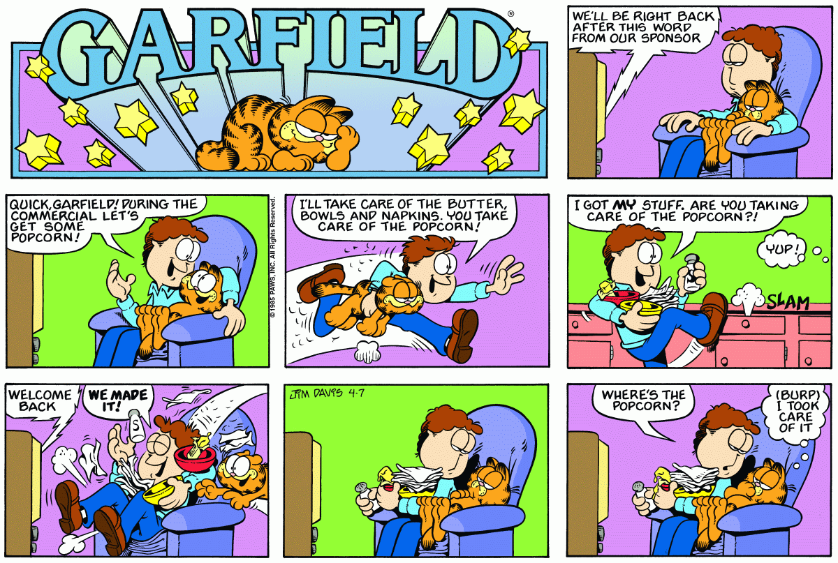 Garfield, April 7, 1985