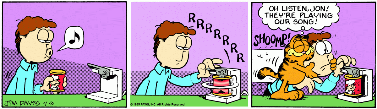 Garfield comic strip for Tuesday, April 9, 1985