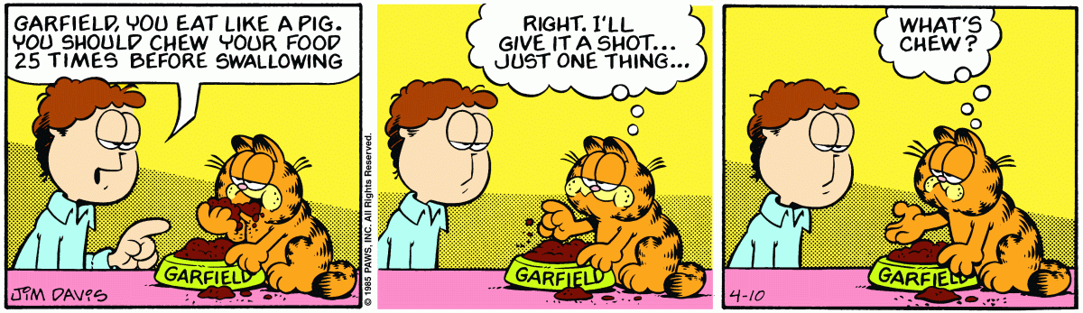 Garfield, April 10, 1985