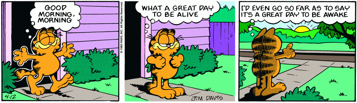 Garfield, April 12, 1985