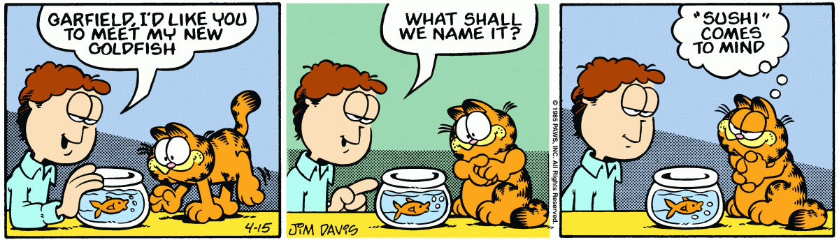 Garfield, April 15, 1985