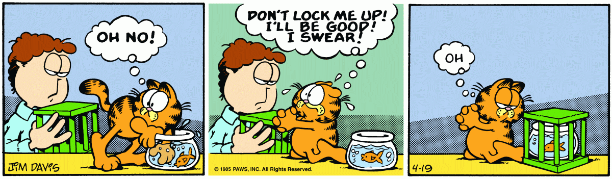 Garfield, April 19, 1985