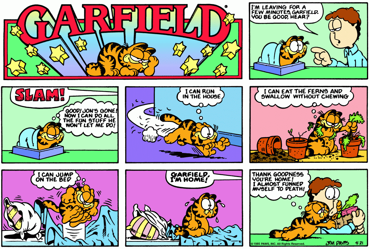 Garfield, April 21, 1985