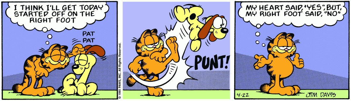 Garfield comic strip for Monday, April 22, 1985