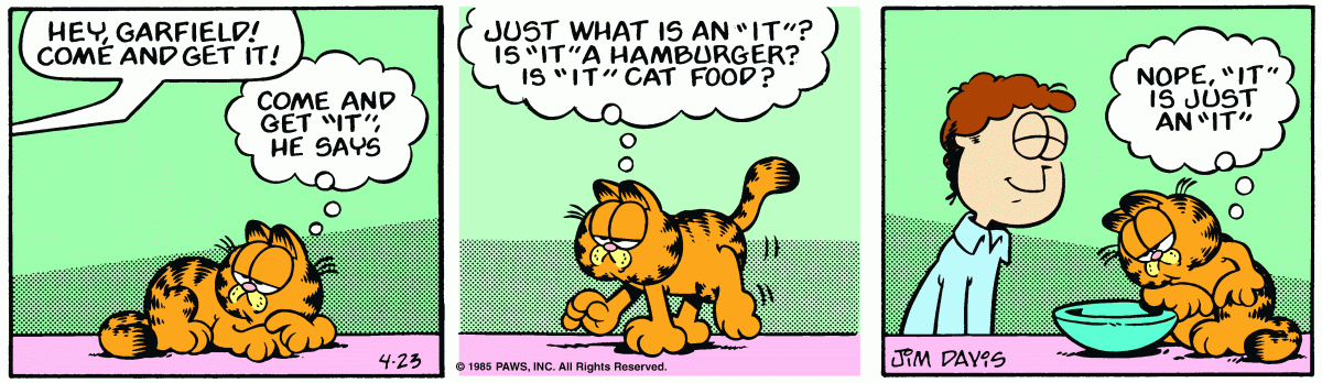 Garfield, April 23, 1985