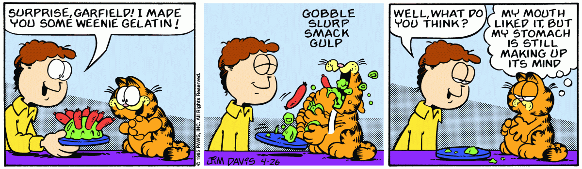 Garfield, April 26, 1985