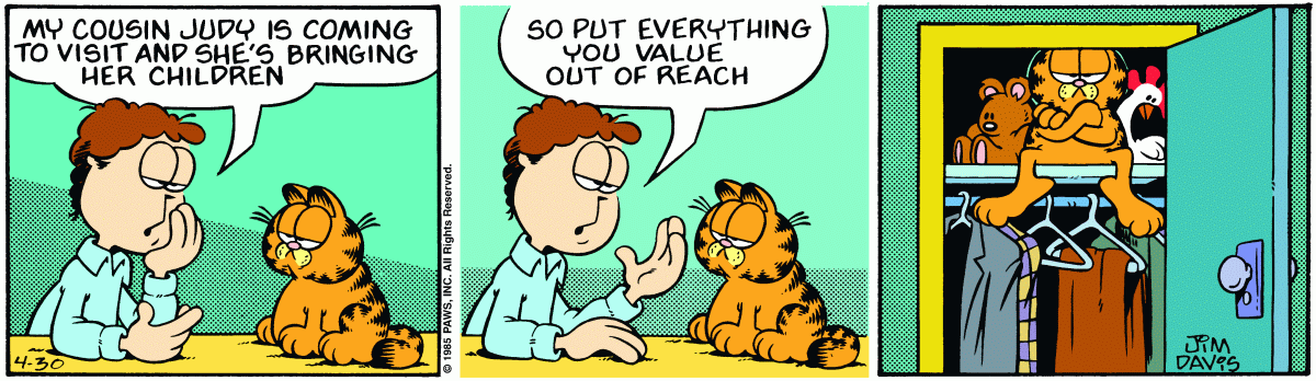 Garfield, April 30, 1985