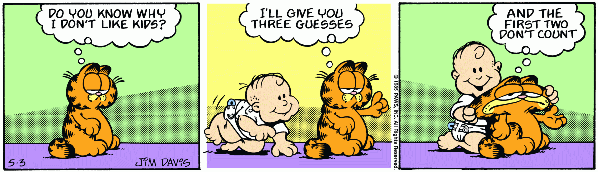Garfield comic strip for Friday, May 3, 1985