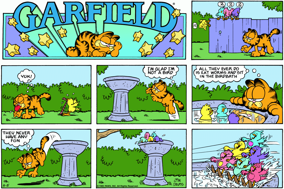 Garfield comic strip for Sunday, May 5, 1985